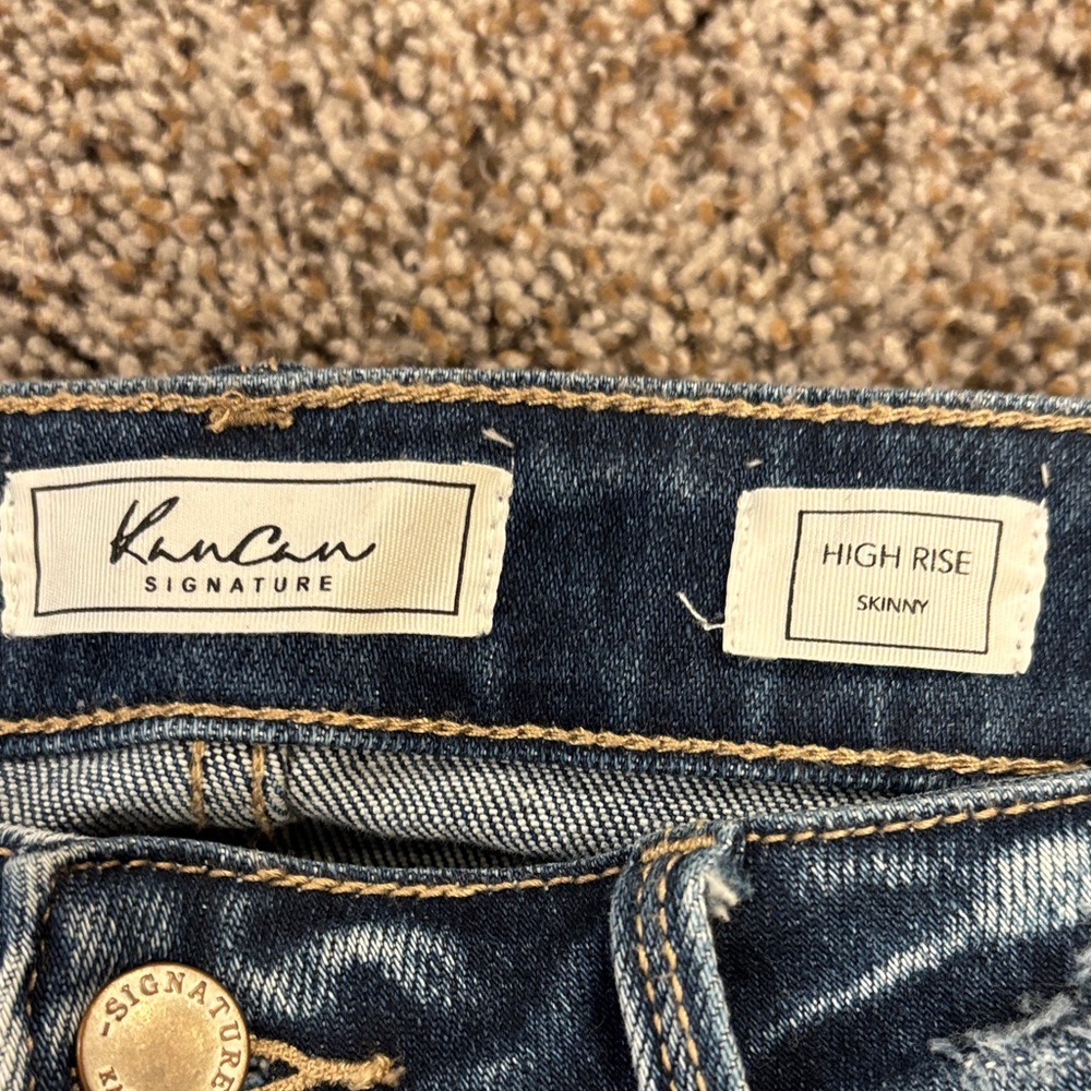 KanCan High Rise Button Fly Distressed Jeans - Picture 2 of 6